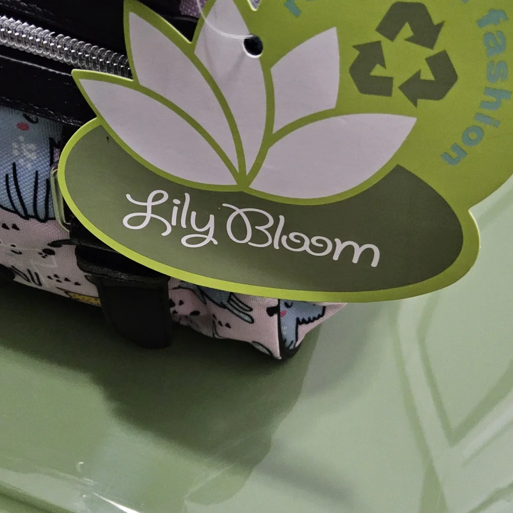 NWT Lily Bloom Multicolor Dog Print Landon Satchel